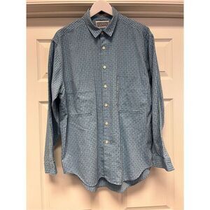 Levi’s Silver Label Blue Textured Button Down Shirt sz L